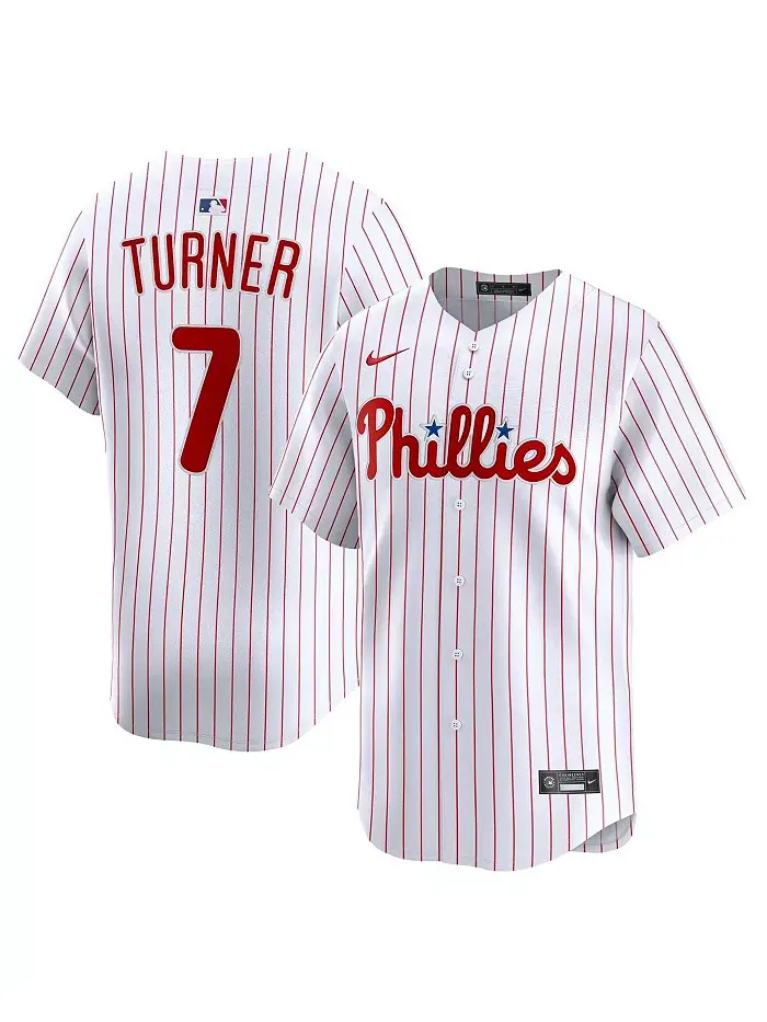 Мужская белая лимитированная джерси Треа Тернера Philadelphia Phillies в домашнем стиле Nike — изображение 1 из 3