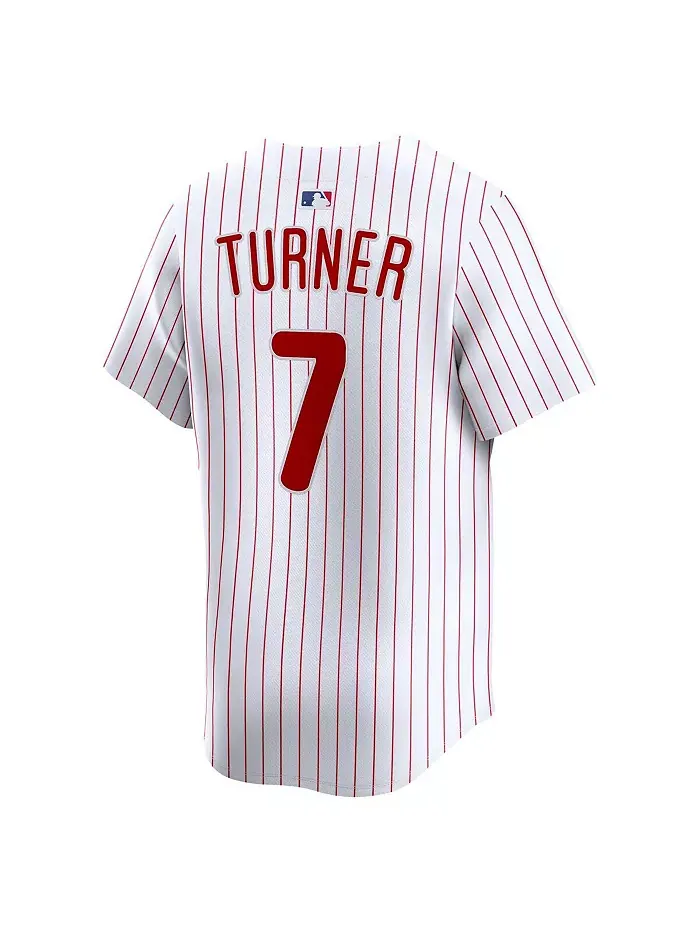 Мужская белая лимитированная джерси Треа Тернера Philadelphia Phillies в домашнем стиле Nike — изображение 2 из 3