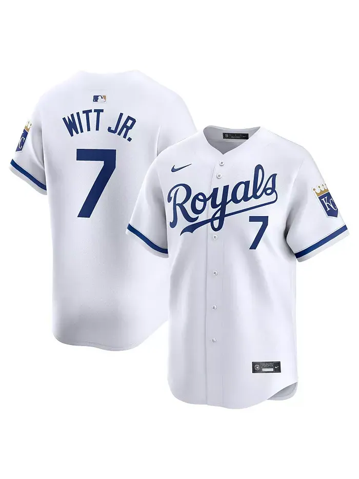 Мужская белая лимитированная джерси игрока Bobby Witt Jr. Kansas City Royals для домашних матчей — изображение 1 из 3