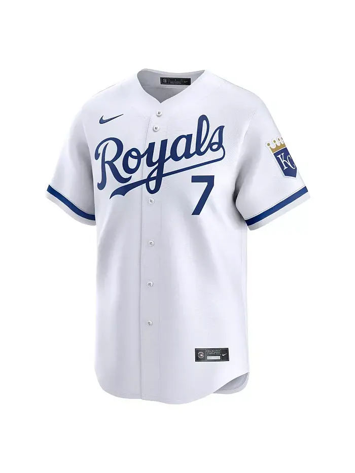 Мужская белая лимитированная джерси игрока Bobby Witt Jr. Kansas City Royals для домашних матчей — изображение 3 из 3
