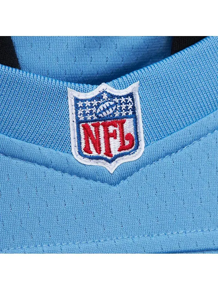 Мужская толстовка с капюшоном Warren Moon Legacy Jersey в светло-голубом цвете с именем и номером — изображение 3 из 5