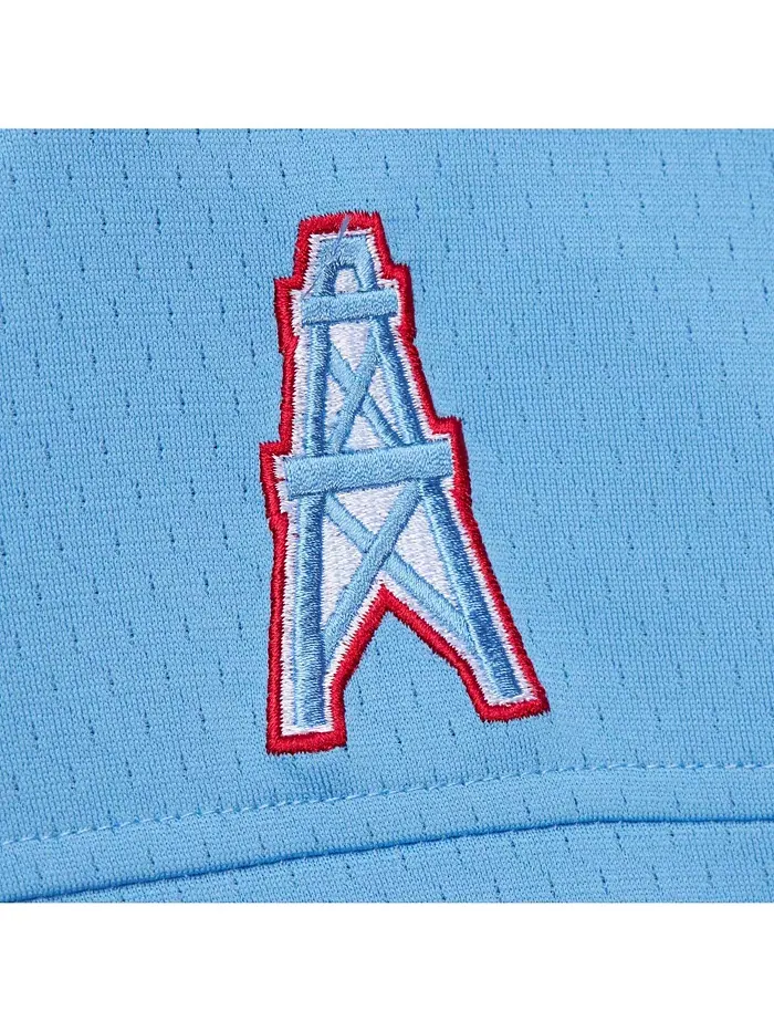 Мужская толстовка с капюшоном Warren Moon Legacy Jersey в светло-голубом цвете с именем и номером — изображение 4 из 5