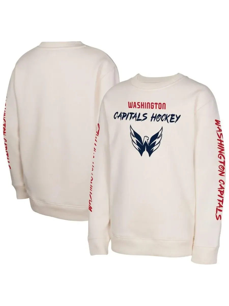 Outerstuff Толстовка кремового цвета с символикой Washington Capitals для мальчиков и девочек