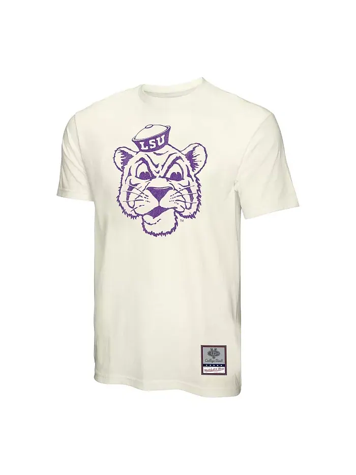 Мужская футболка Vintage Tone цвета крем с принтом LSU Tigers Mitchell & Ness — изображение 3 из 3