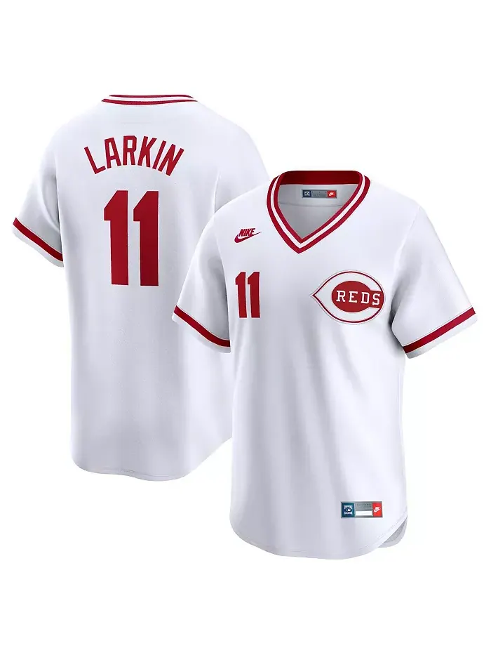 Мужская белая ретро-джерси Barry Larkin Cincinnati Reds Limited Cooperstown Nike — изображение 1 из 3