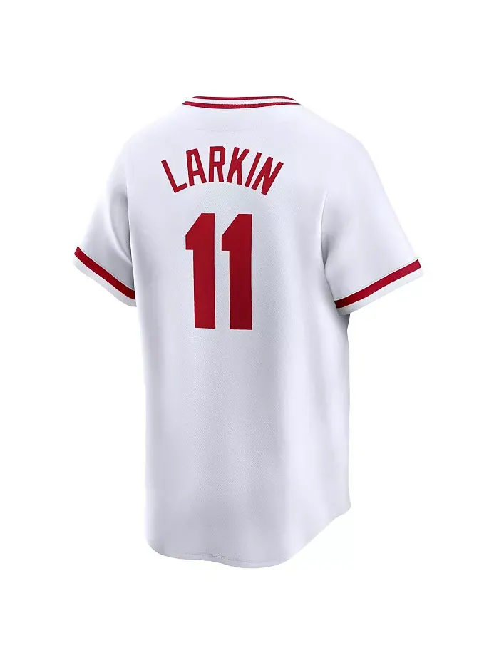 Мужская белая ретро-джерси Barry Larkin Cincinnati Reds Limited Cooperstown Nike — изображение 2 из 3