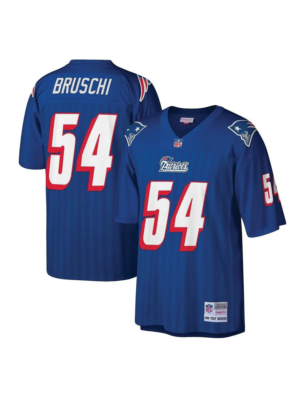 Футболка Mitchell & Ness Men's Tedy Bruschi Royal New England Patriots Legacy — изображение 1 из 3, королевский