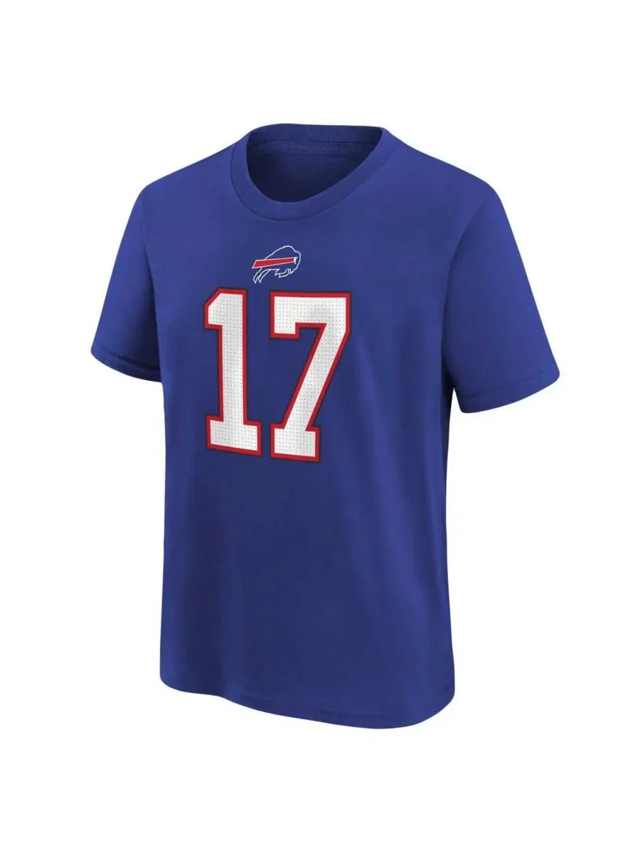 Футболка Big Boys Джоша Аллена, игрока команды Royal Buffalo Bills, с именем и номером Nike — изображение 2 из 3, королевский