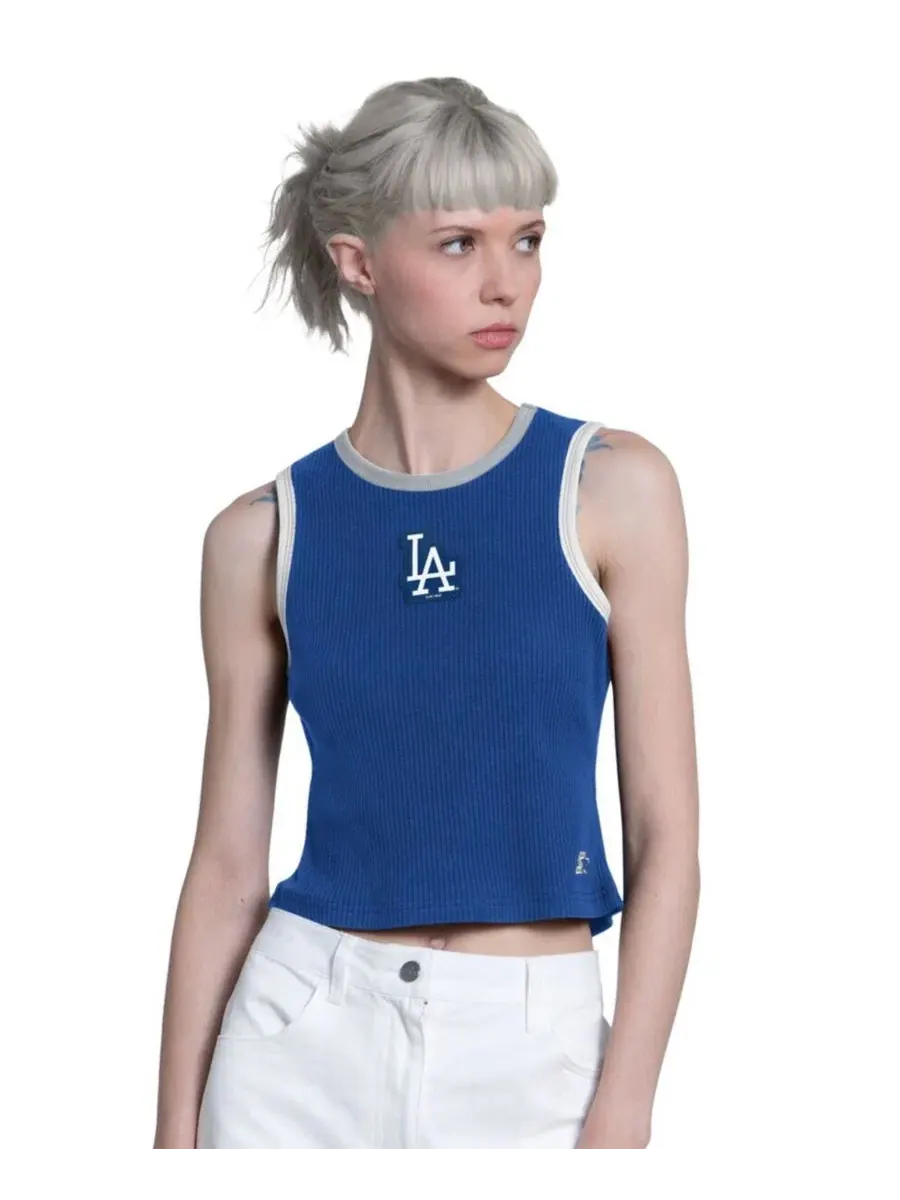 Женская укороченная майка Royal Los Angeles Dodgers Cooperstown Play the Ball Starter — изображение 1 из 3, белый
