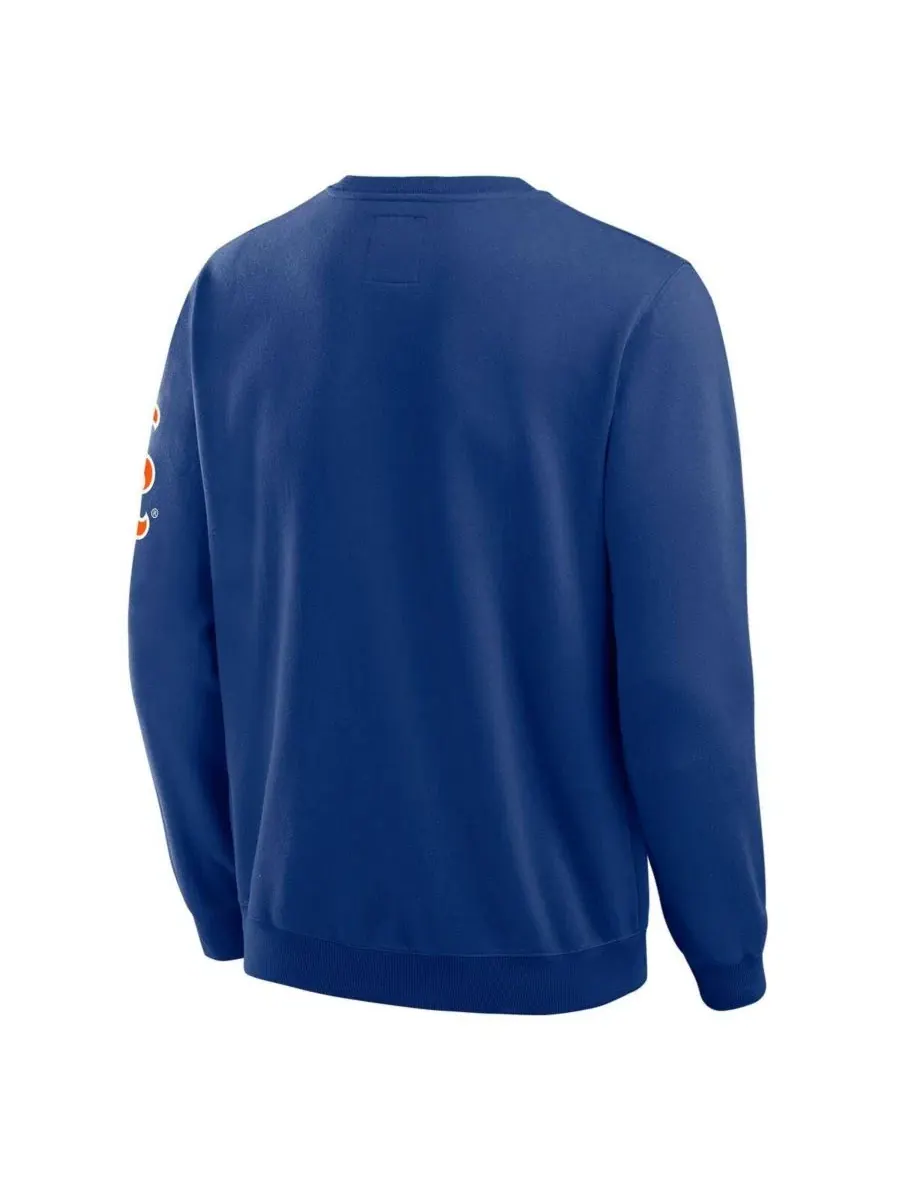 Мужская толстовка с круглым вырезом Royal New York Mets Washed Crew Neck Pullover Darius Rucker — изображение 4 из 6