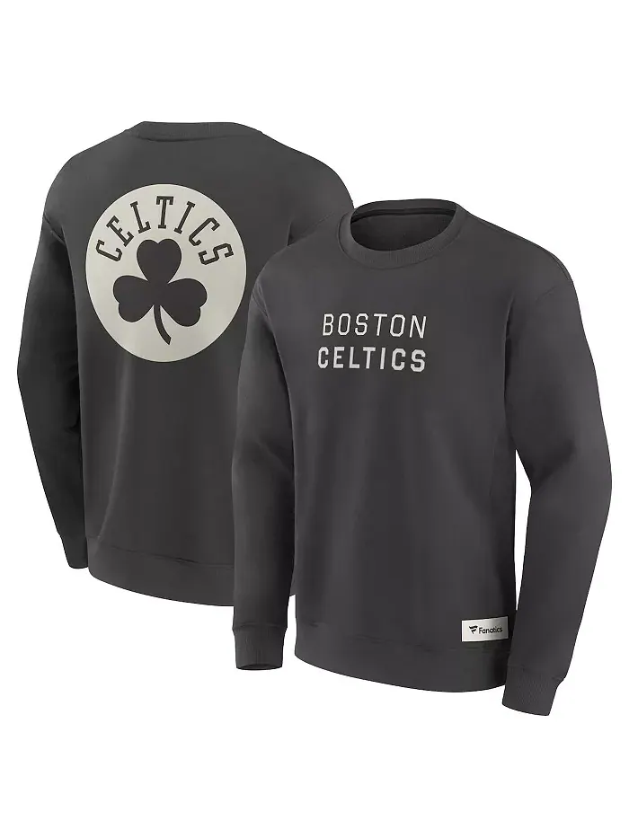 Мужская серая толстовка Boston Celtics Elements Future Ground Lettering Pullover Fanatics — изображение 1 из 3