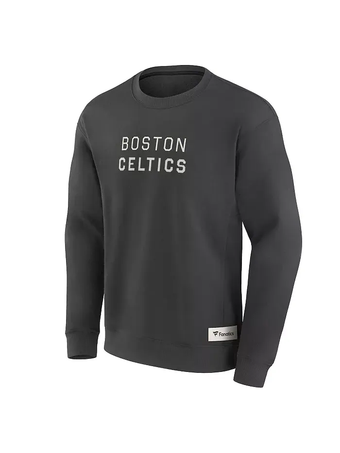 Мужская серая толстовка Boston Celtics Elements Future Ground Lettering Pullover Fanatics — изображение 2 из 3