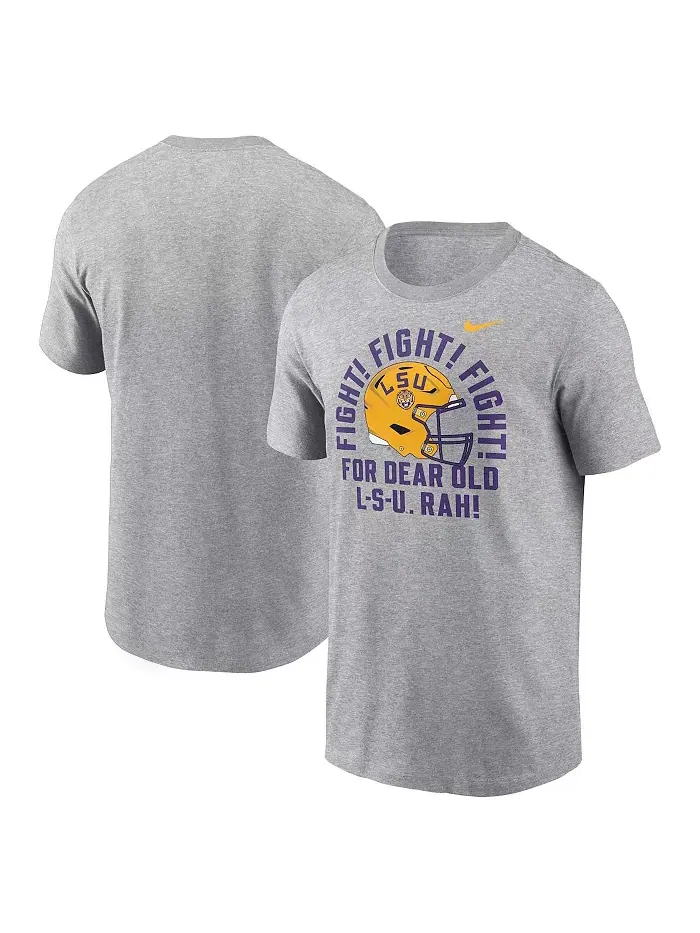 Мужская футболка Heather Gray LSU Tigers Local Song Nike — изображение 1 из 3
