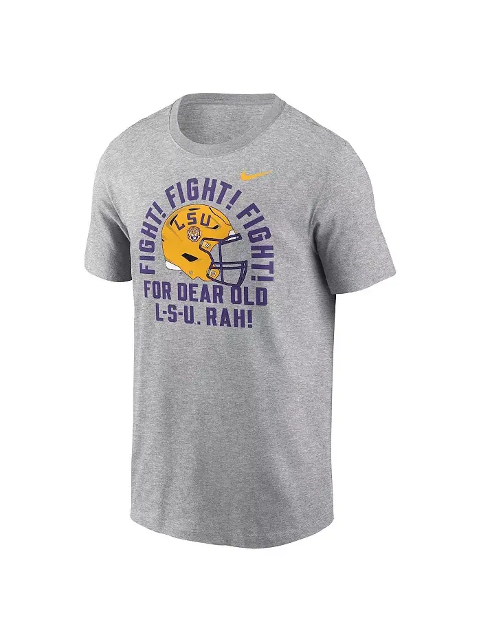 Мужская футболка Heather Gray LSU Tigers Local Song Nike — изображение 2 из 3