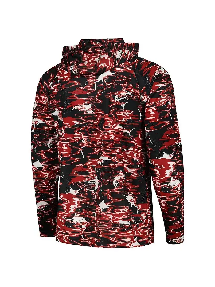 Мужская черная толстовка с капюшоном Arkansas Razorbacks PFG Terminal Tackle Omni-Shade Rippled с — изображение 3 из 3