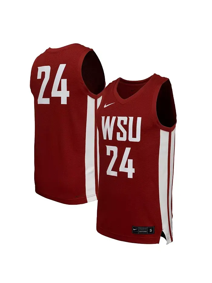 Мужская темно-красная реплика баскетбольной майки Washington State Cougars Nike — изображение 1 из 3