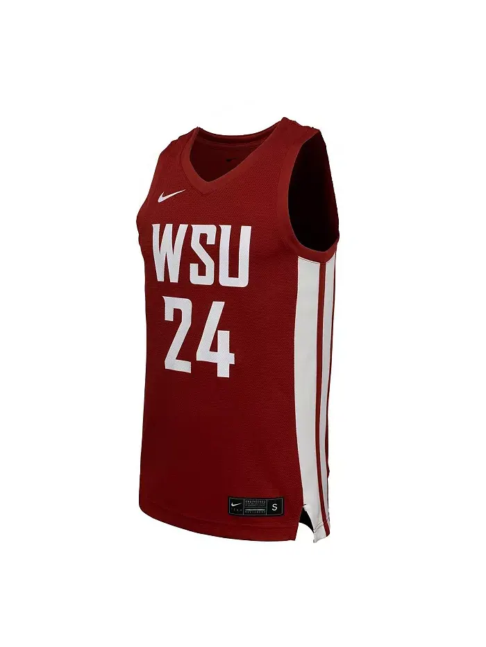 Мужская темно-красная реплика баскетбольной майки Washington State Cougars Nike — изображение 3 из 3