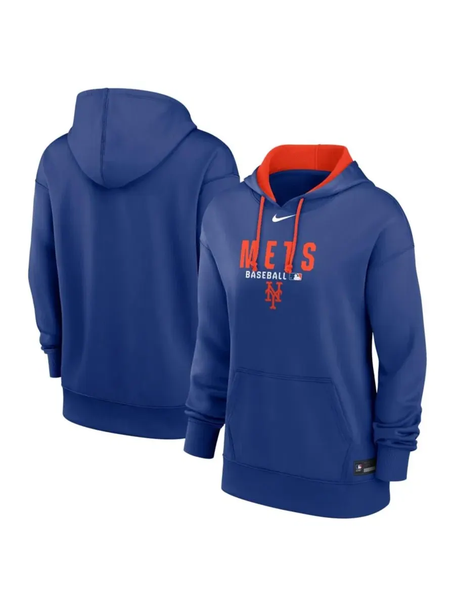 Худи Nike Authentic Collection Therma-FIT с капюшоном, свободного кроя, с принтом, New York Mets — изображение 1 из 3