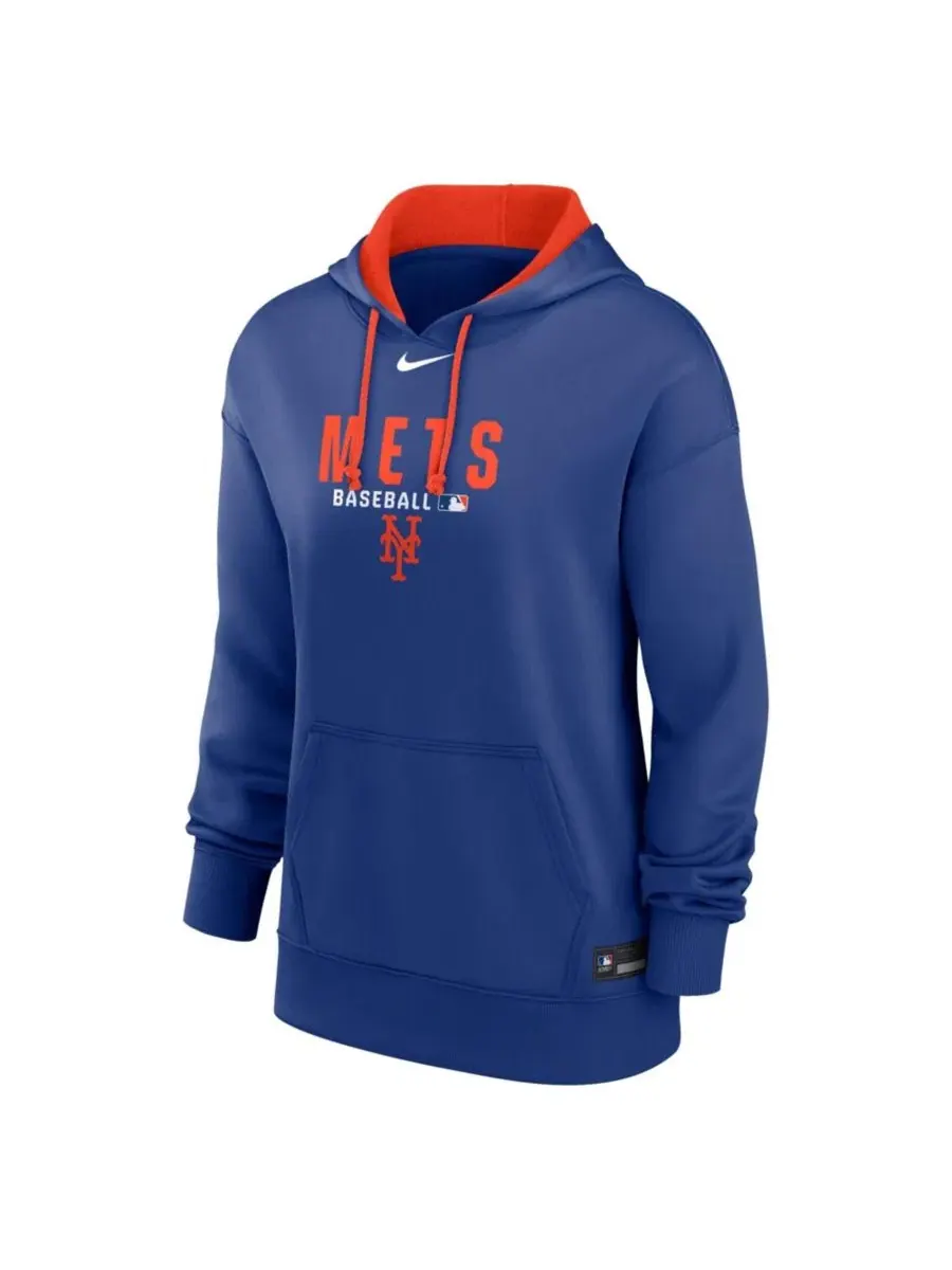 Худи Nike Authentic Collection Therma-FIT с капюшоном, свободного кроя, с принтом, New York Mets — изображение 2 из 3