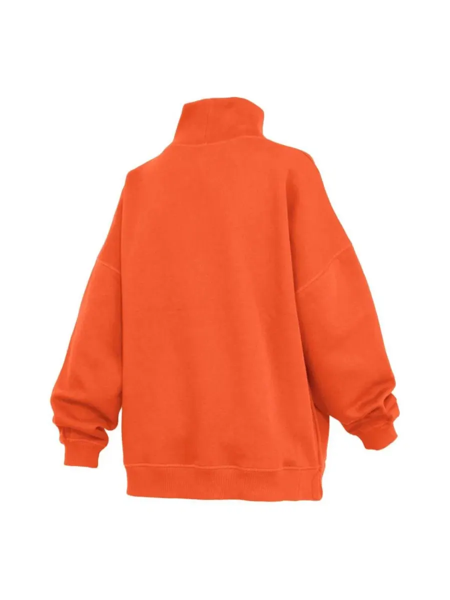 Свитшот с высоким воротом Pressbox Clemson Tigers Oversized Mock Neck — изображение 2 из 3, оранжевый