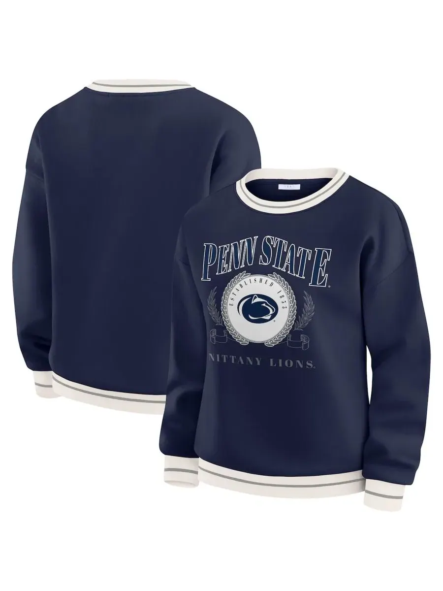 Женский свитшот с длинным рукавом, оверсайз, с принтом Penn State Nittany Lions Seal WEAR by Erin — изображение 1 из 5