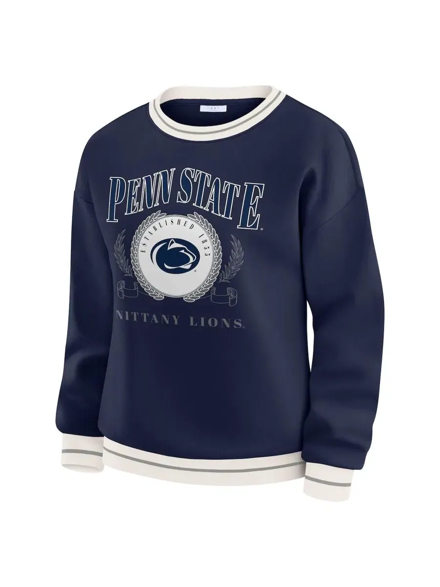 Женский свитшот с длинным рукавом, оверсайз, с принтом Penn State Nittany Lions Seal WEAR by Erin — изображение 2 из 5