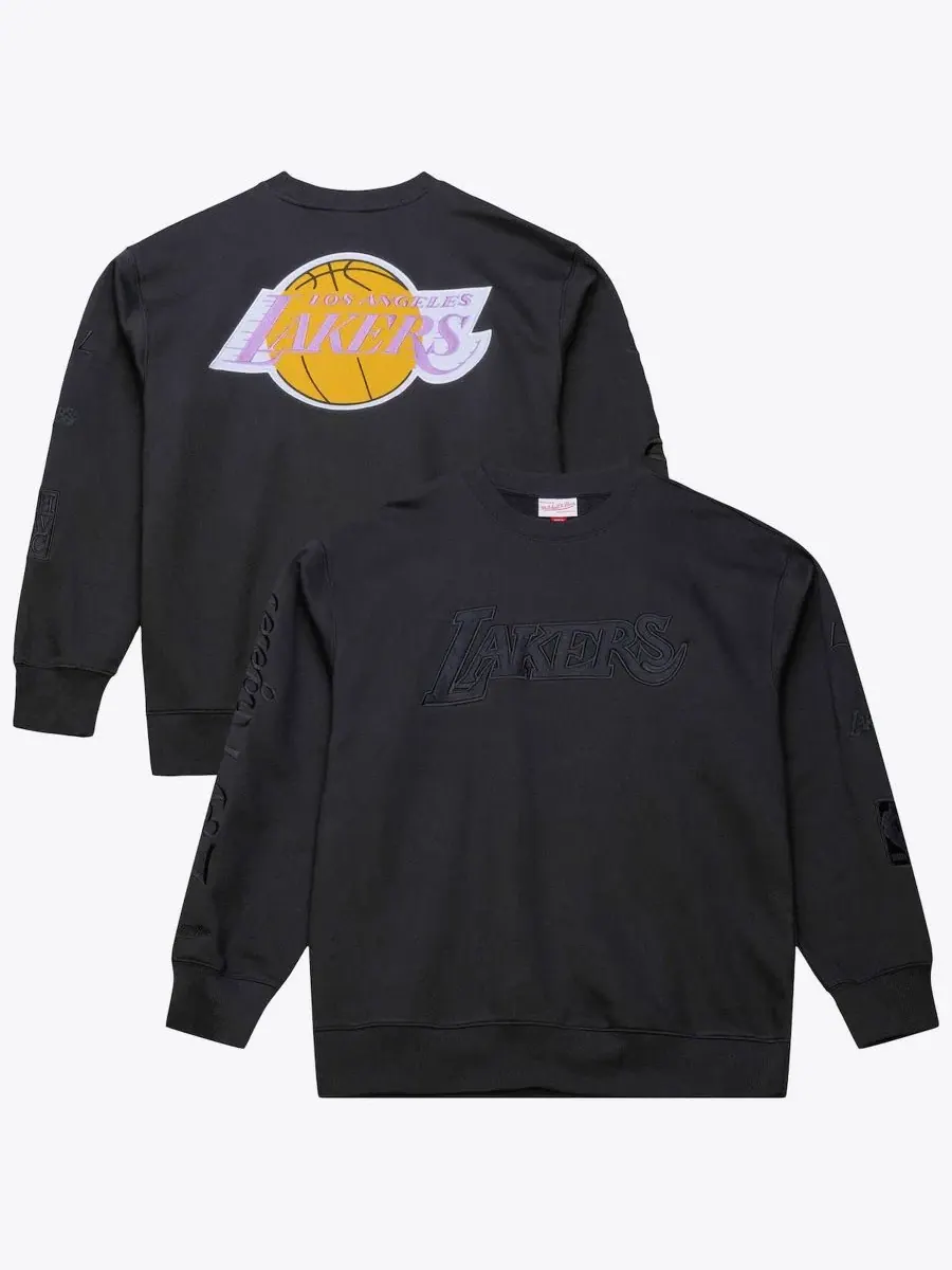 Свитшот Phantom Fleece Los Angeles Lakers Mitchell & Ness — изображение 1 из 3, черный