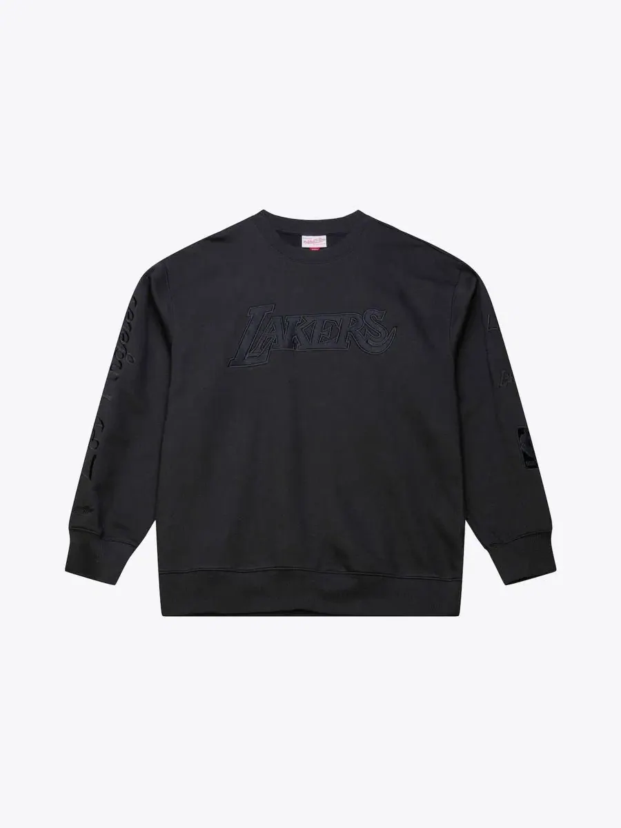 Свитшот Phantom Fleece Los Angeles Lakers Mitchell & Ness — изображение 2 из 3, черный