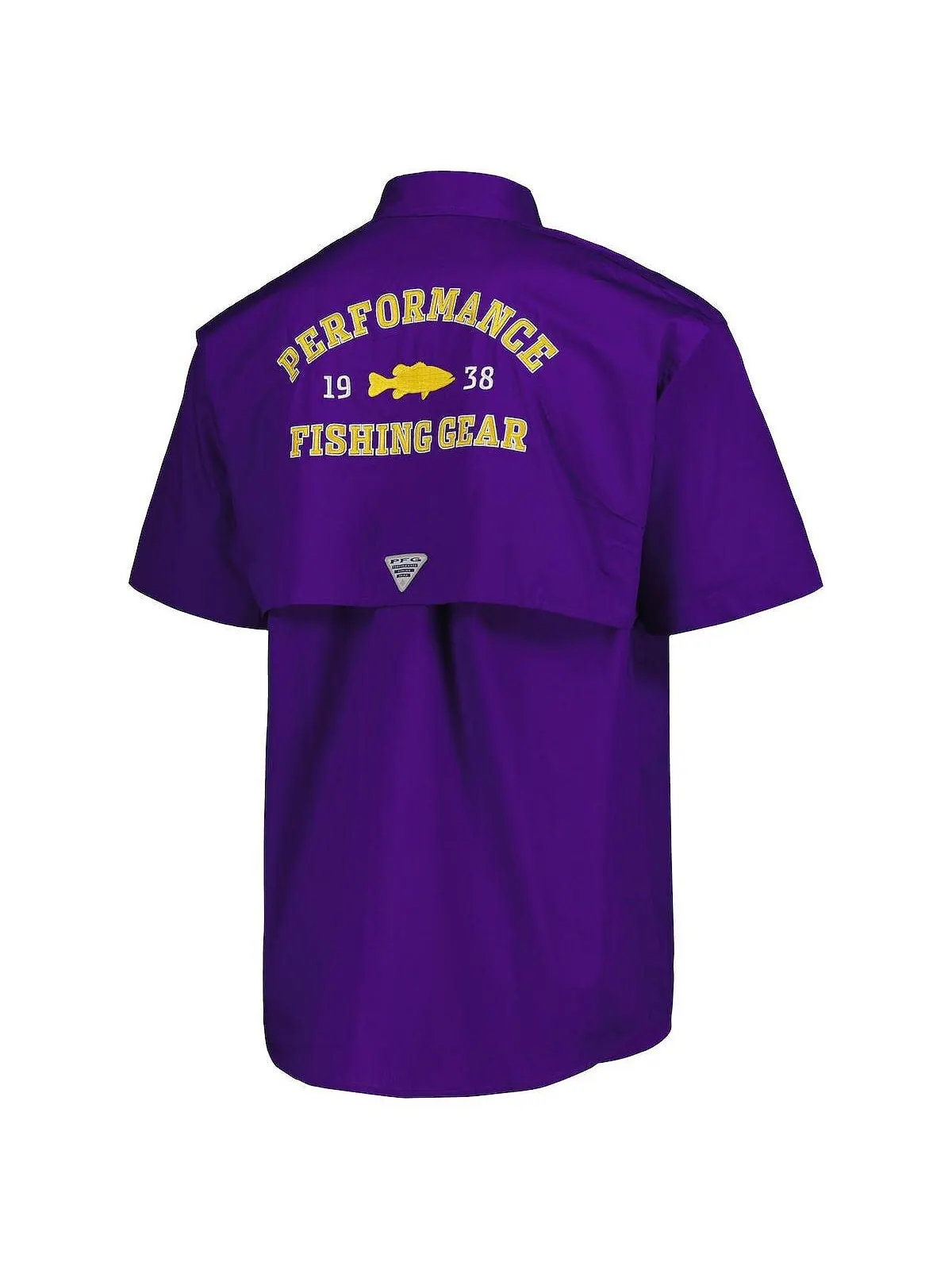 Мужская фиолетовая рубашка на пуговицах LSU Tigers Bonehead Columbia — изображение 3 из 4, фиолетовый