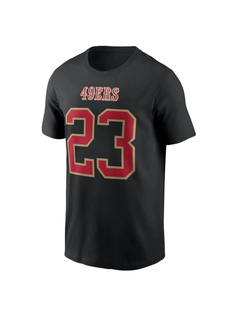 Футболка с длинным рукавом Christian McCaffrey Carbon Name & Number Nike — изображение 2 из 3, черный