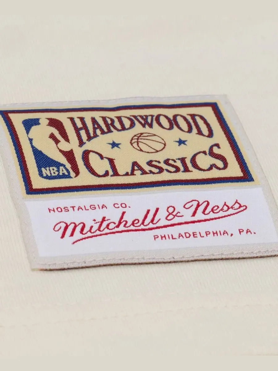 Футболка с принтом Minnesota Timberwolves Hardwood Classics Chainstitch Premium Mitchell & Ness — изображение 2 из 4, бежевый