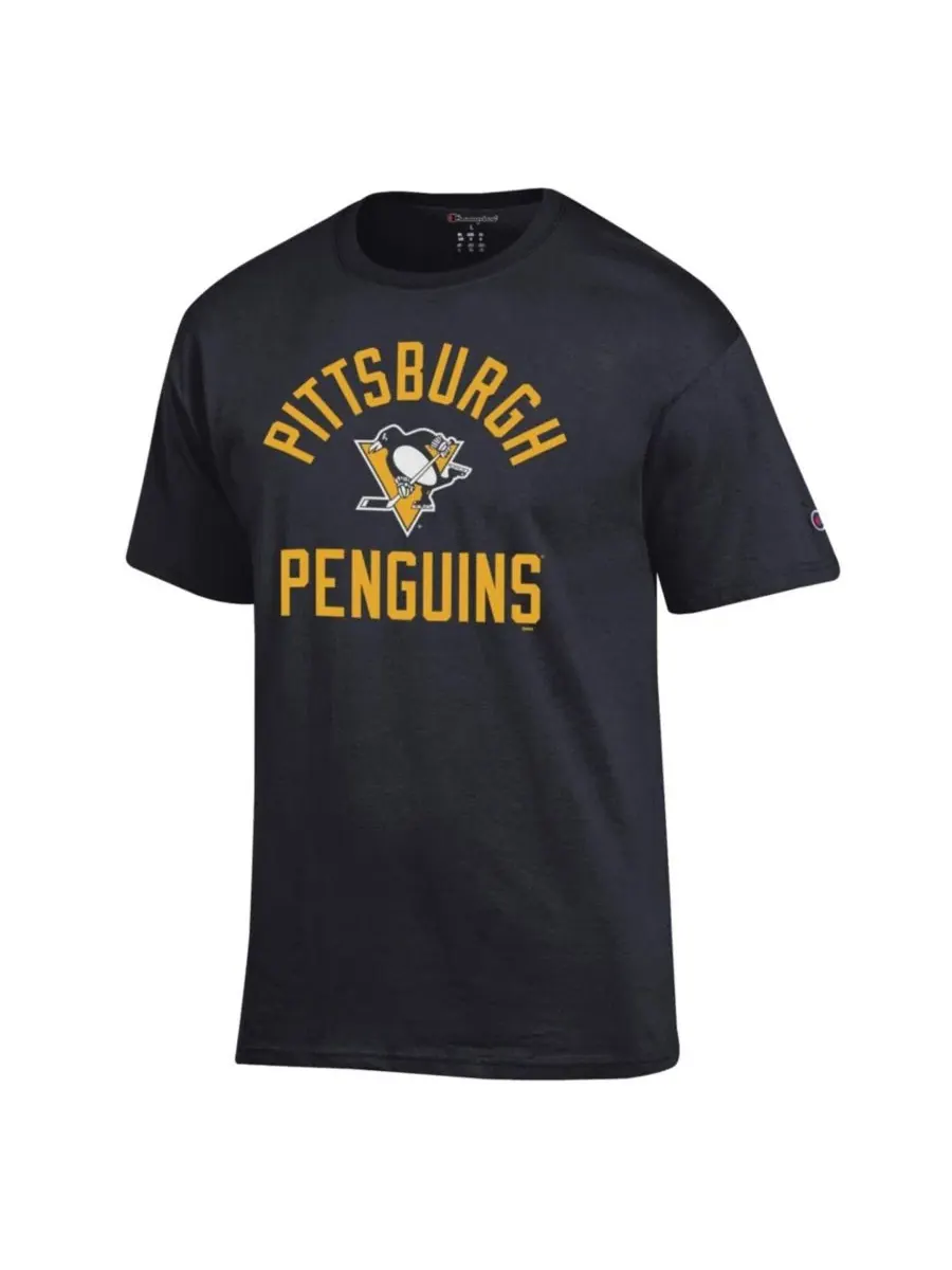 Футболка с принтом Pittsburgh Penguins Primary Logo Jersey Champion — изображение 2 из 3, черный