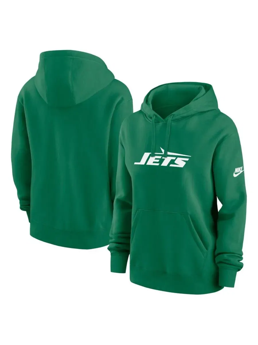 Женская худи Nike Club Fleece New York Jets с длинным рукавом — изображение 1 из 3, зеленый