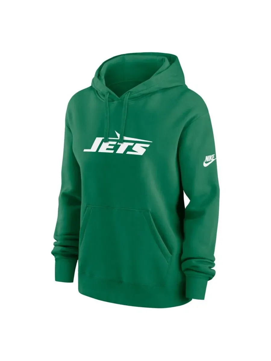 Женская худи Nike Club Fleece New York Jets с длинным рукавом — изображение 2 из 3, зеленый