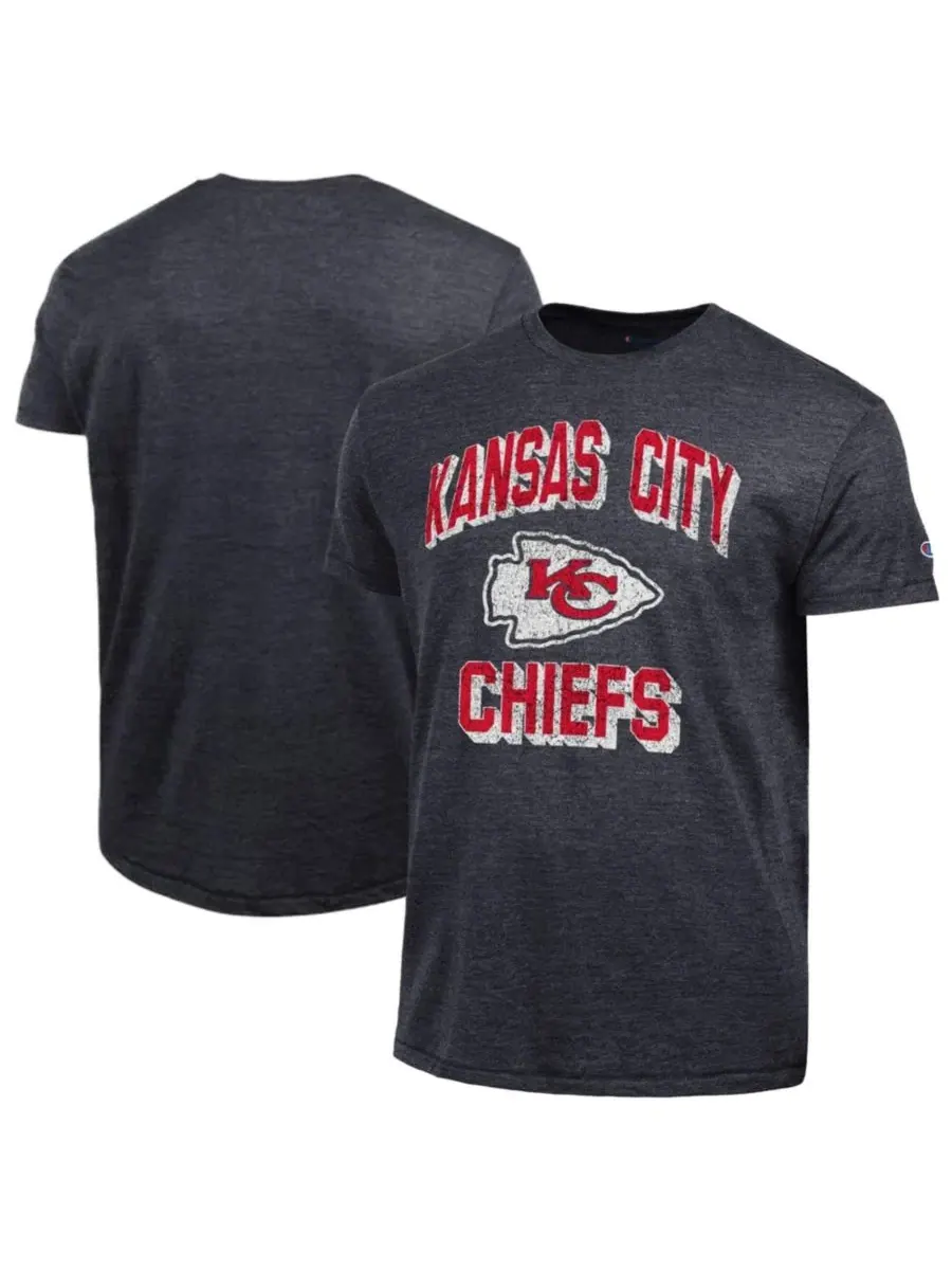 Футболка с принтом Kansas City Chiefs Champion — изображение 1 из 3, черный
