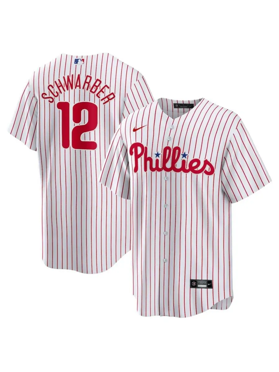 Мужская футболка с длинным рукавом Kyle Schwarber Philadelphia Phillies Nike — изображение 1 из 3, белый