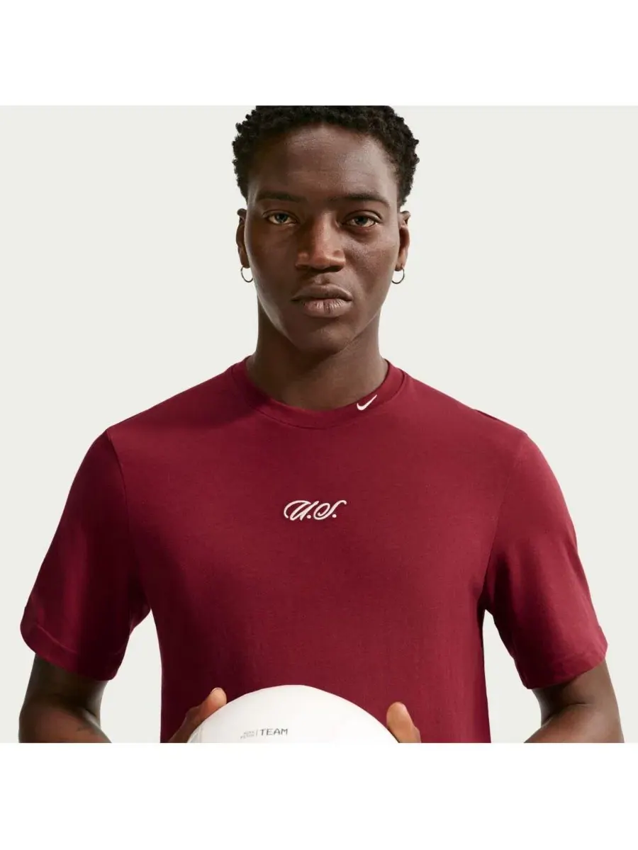 Футболка с длинным рукавом Dri-FIT USMNT 2026 Primary Statement Nike — изображение 3 из 5, красный