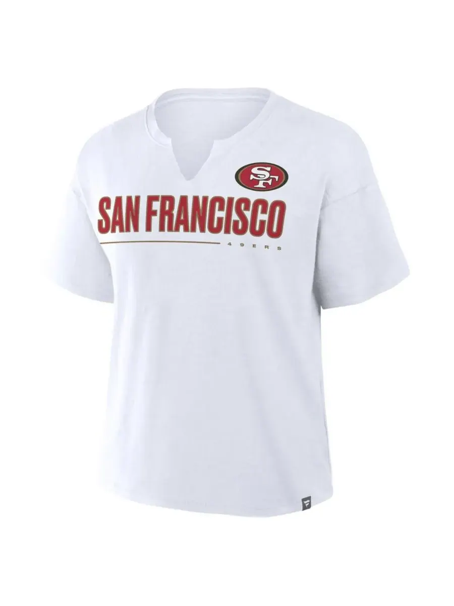Fanatics Женская белая футболка San Francisco 49ers Redzone Slub Boxy — изображение 4 из 5, белый
