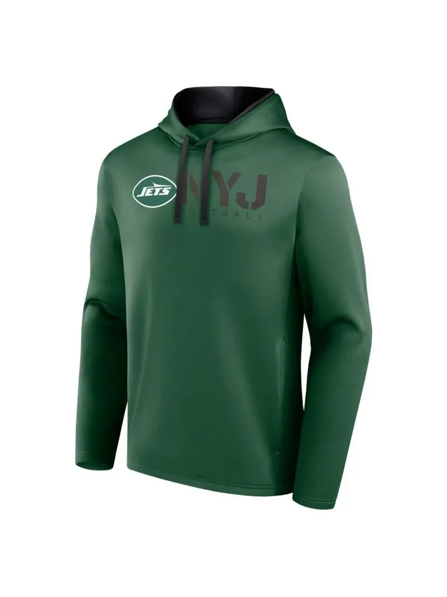 Logo Athletic Мужская зеленая толстовка с капюшоном New York Jets Head Start — изображение 3 из 3, зеленый
