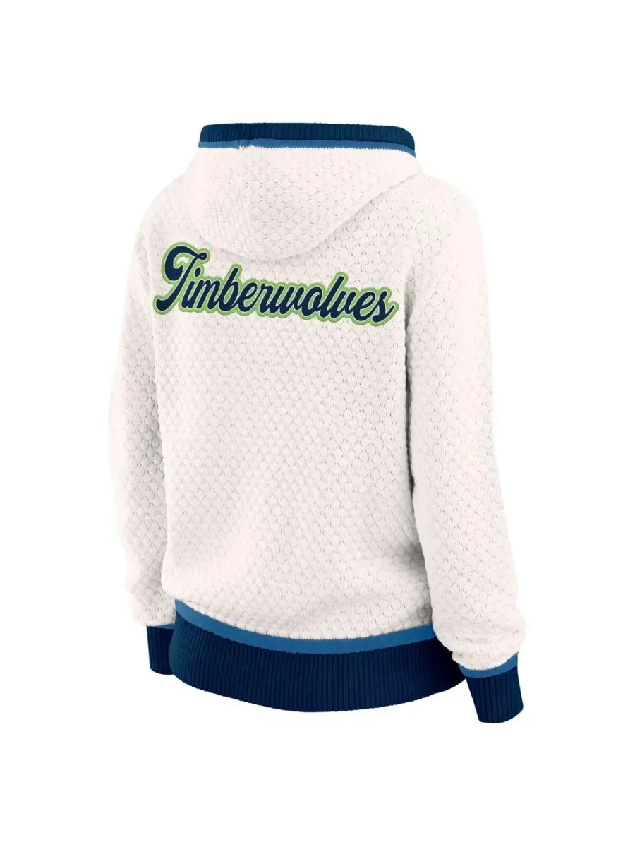 WEAR by Erin Andrews Женская кремовая толстовка с капюшоном Minnesota Timberwolves больших размеров — изображение 3 из 3