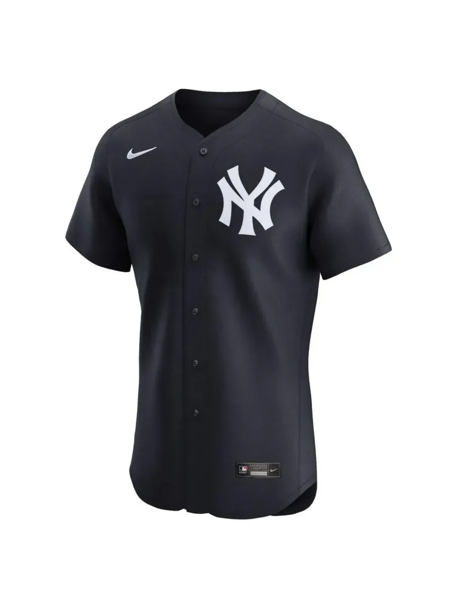 Nike Мужская футболка Аарона Джаджа темно-синего цвета, New York Yankees Alternate 2 Elite — изображение 3 из 3, темно-синий