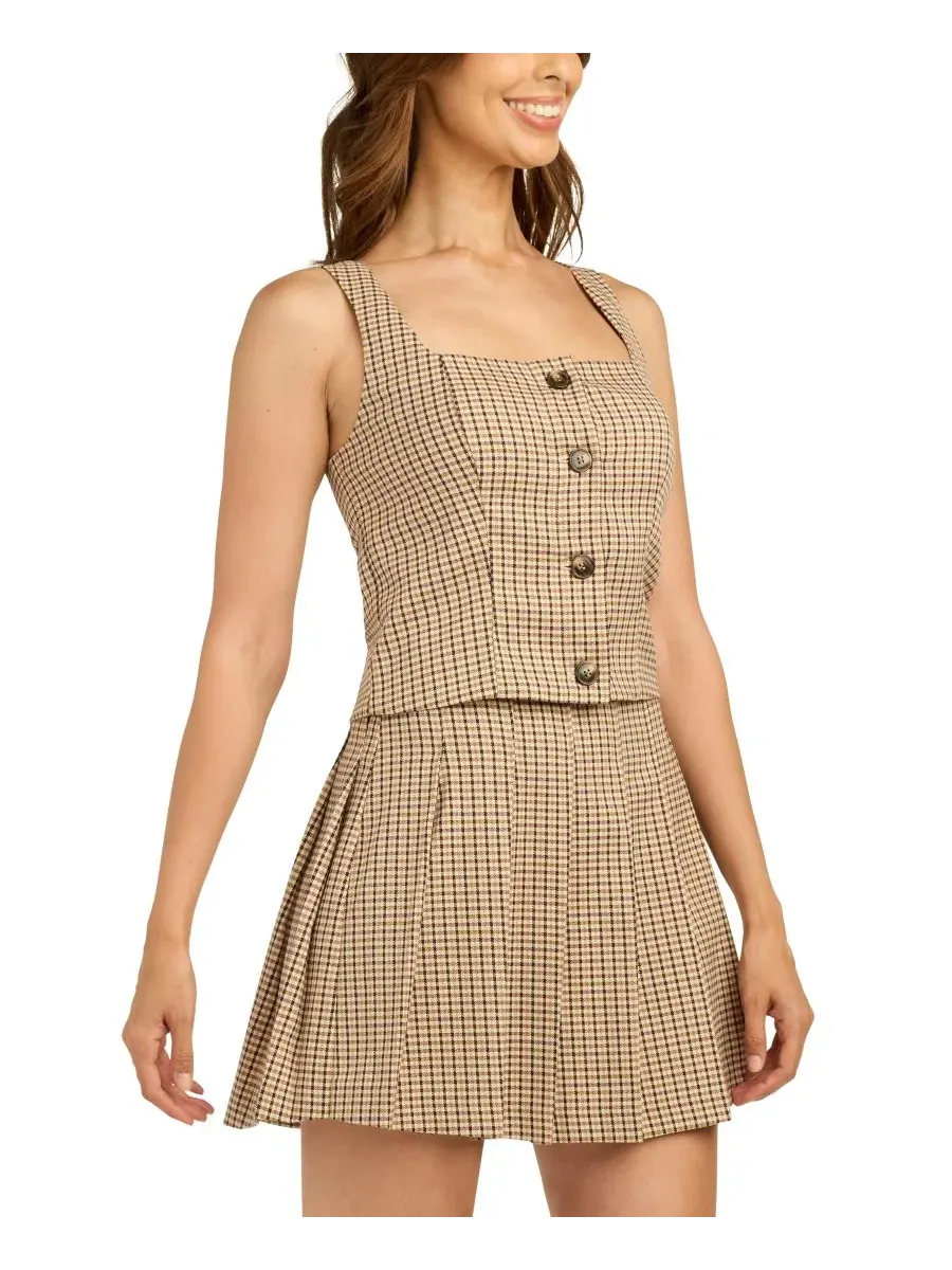Топ без рукавов с квадратным вырезом, модель Square Neck Button-Front BCX, Color 4 — изображение 2 из 4
