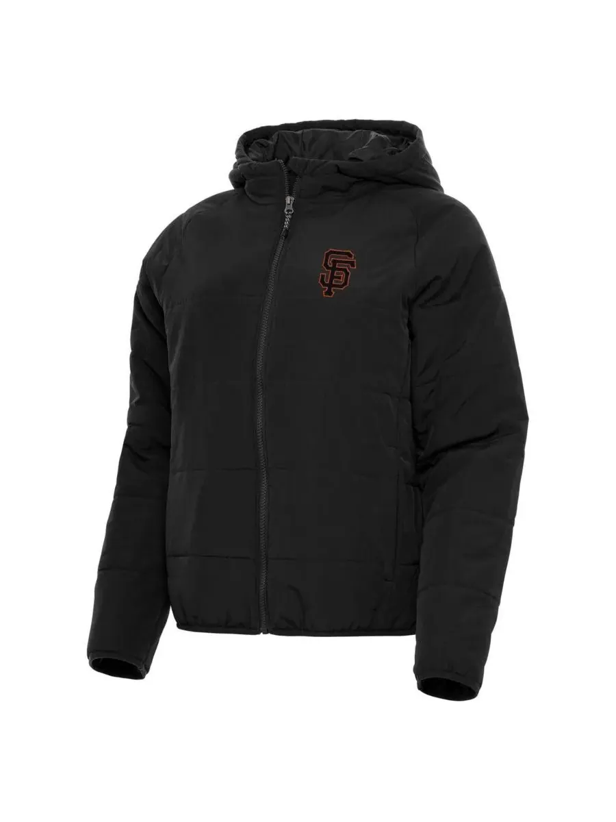 Antigua Женская черная толстовка на молнии San Francisco Giants Universe