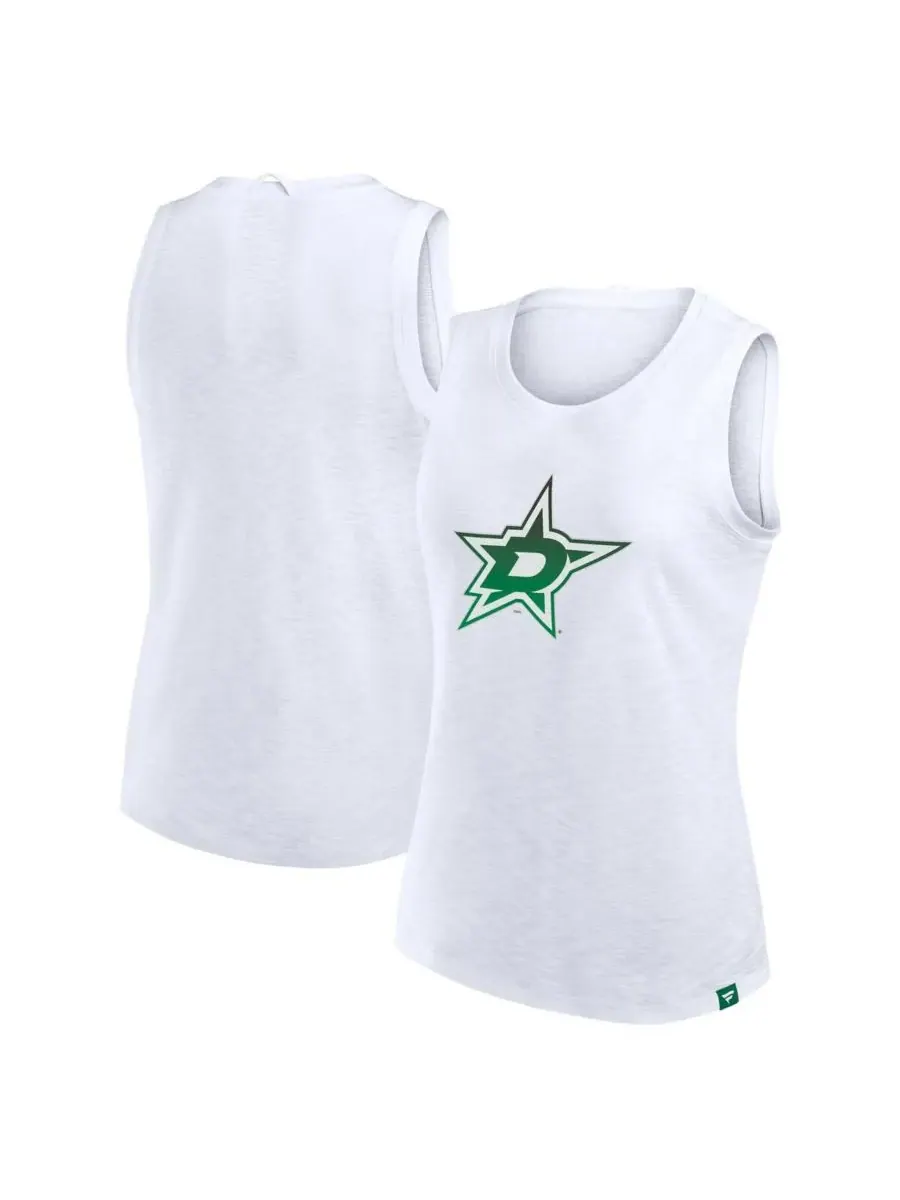 Fanatics Женская белая майка с логотипом Dallas Stars из фактурной ткани — изображение 1 из 3, белый