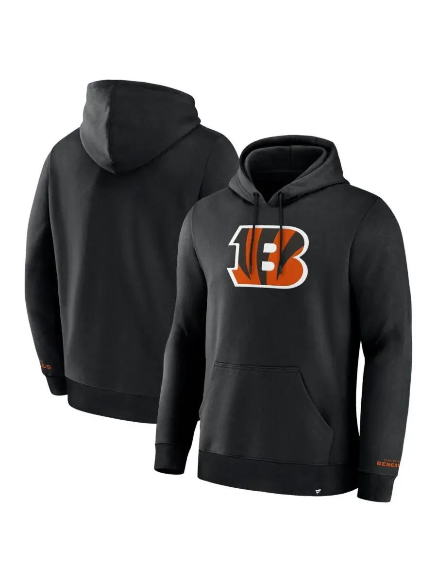 Fanatics Мужская черная флисовая толстовка с капюшоном Cincinnati Bengals Legacy — изображение 1 из 5, черный