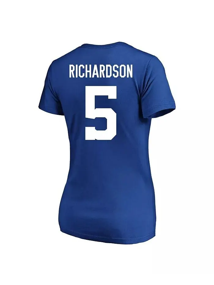 Женская футболка размера плюс с именем и номером игрока Anthony Richardson Royal Indianapolis Colts — изображение 2 из 3