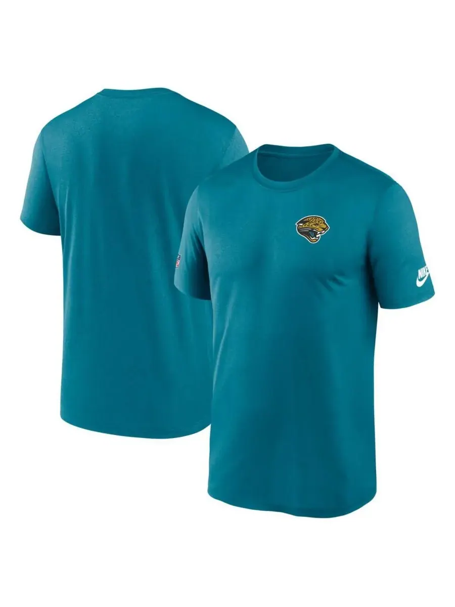 Nike Мужская бирюзовая футболка Jacksonville Jaguars Sideline Alt Pack Small Logo Legend Performance — изображение 1 из 3