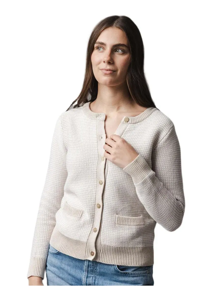 Женский кардиган-свитер из органического твида Hope and Henry Hope & Henry, Natural Tweed — изображение 3 из 5