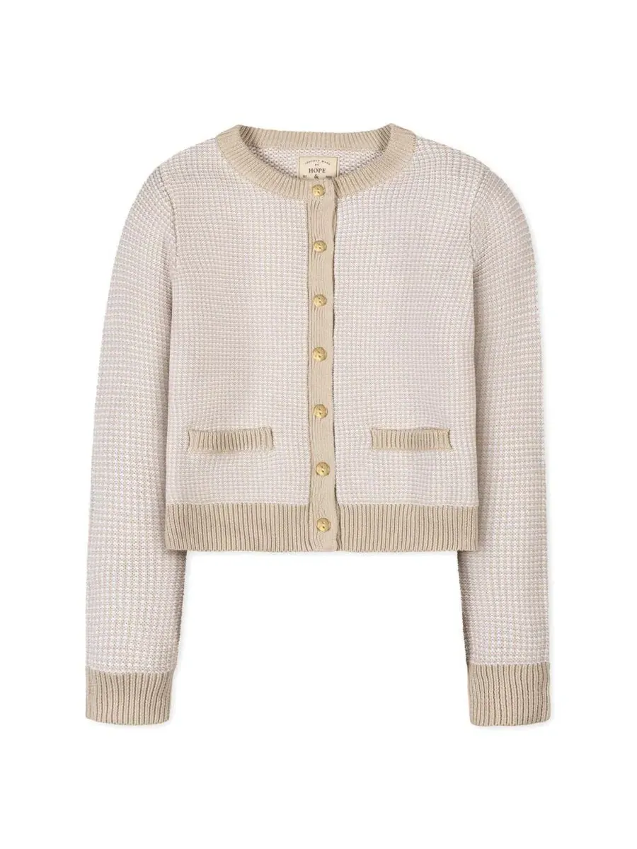 Женский кардиган-свитер из органического твида Hope and Henry Hope & Henry, Natural Tweed — изображение 4 из 5