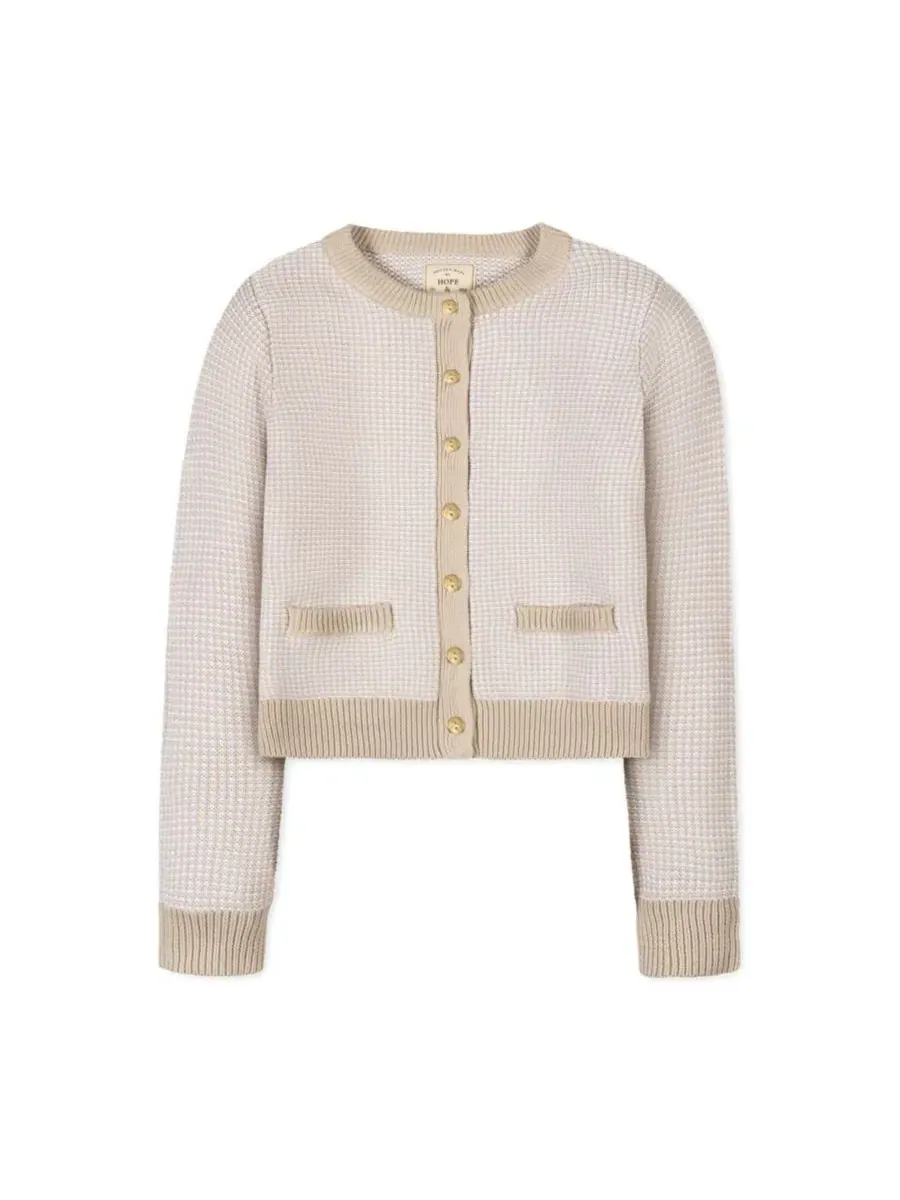 Женский кардиган-свитер из органического твида Hope and Henry Hope & Henry, Natural Tweed — изображение 5 из 5